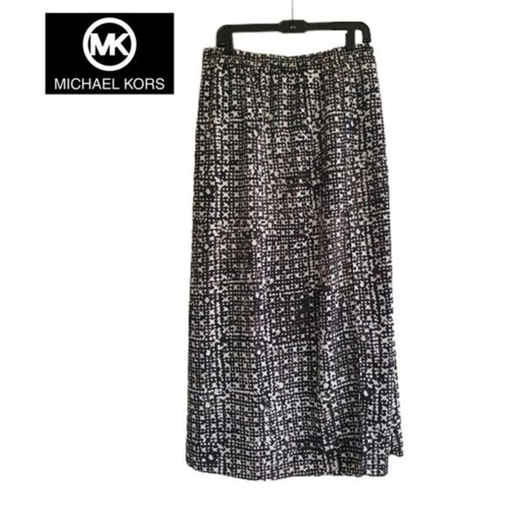 MICHAEL Michael Kors NEW Romantic Hugs & Kisses Side Slit Maxi Skirt L